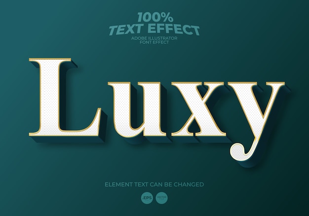 Vetor efeito de texto luxy