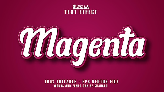 Efeito de texto magenta