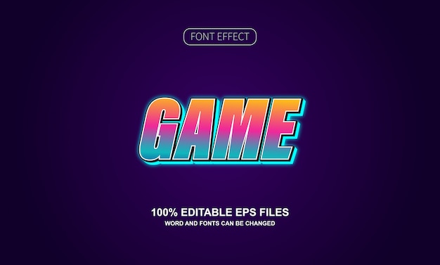 Efeito de texto moderno jogo