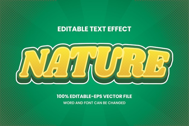 Efeito de texto natureza