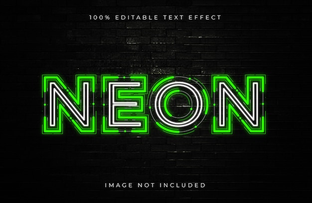 Efeito de texto neon editável