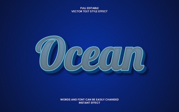 efeito de texto oceano