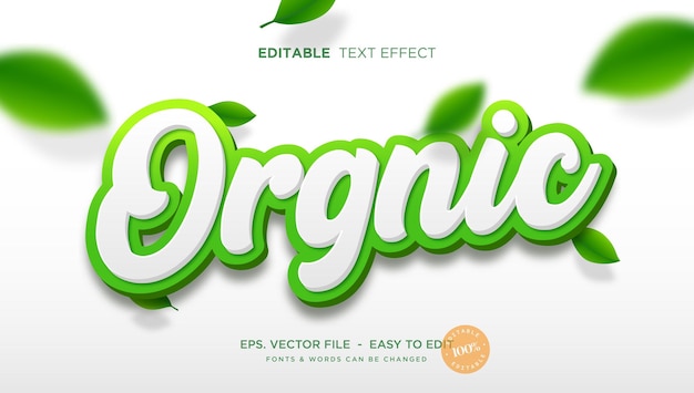 Efeito de texto orgânico editável em 3D