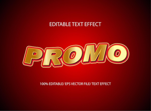 Efeito de texto promocional editável estilo de efeito de texto