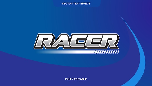 Efeito de texto racer totalmente editável