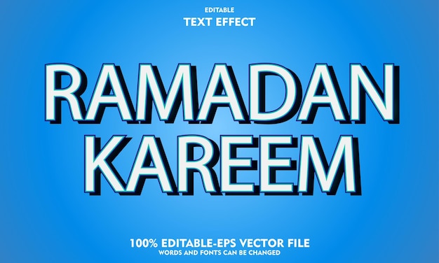 Efeito de texto ramadan kareem