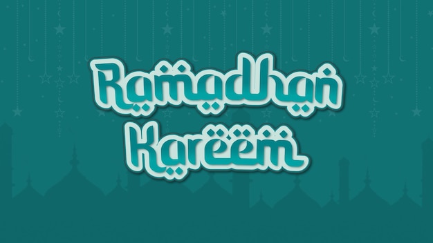 Efeito de texto ramadhan kareem