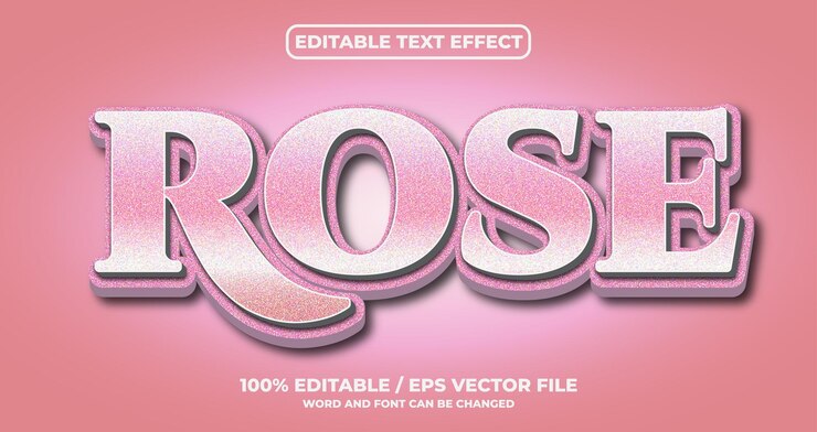 Efeito de texto redutível rosa