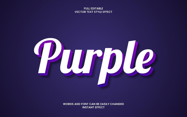 Efeito de texto roxo