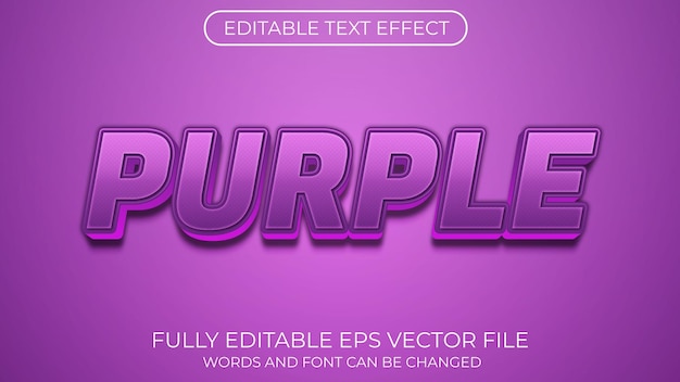 Efeito de texto roxo