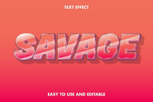 Efeito de texto - savage.