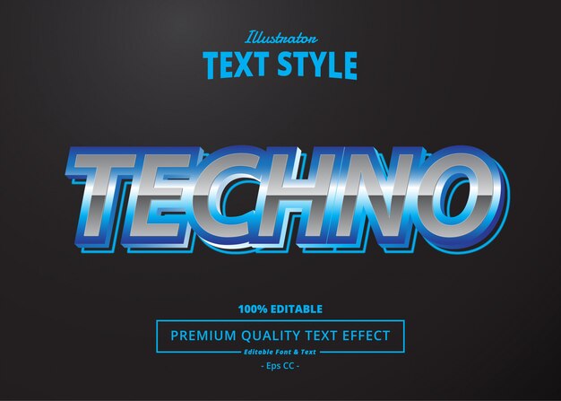 Efeito de texto techno