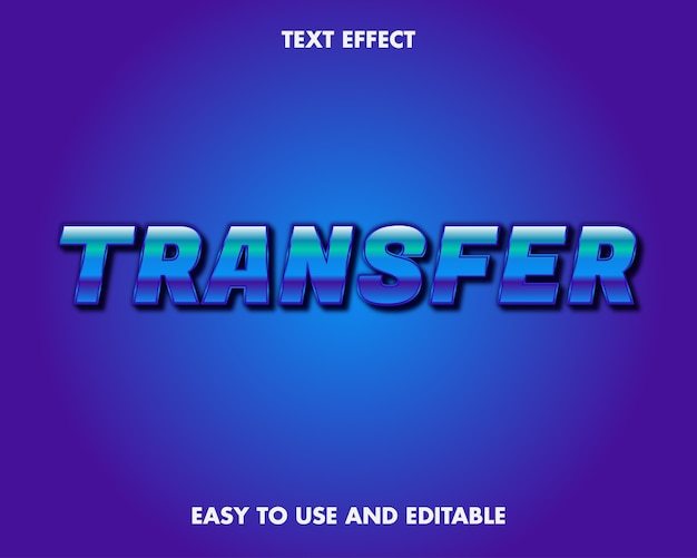 Efeito de texto - transferência. estilo de fonte editável.