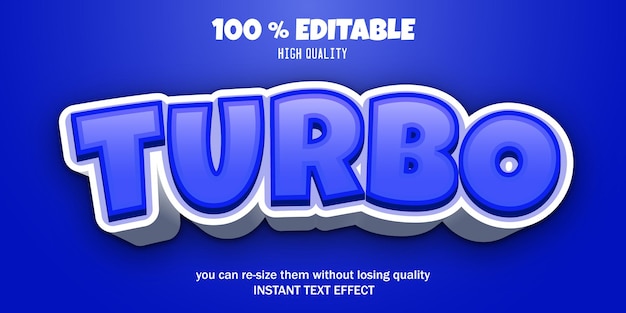 Efeito de texto turbo editável