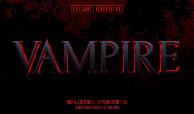 efeito de texto vampiro editável