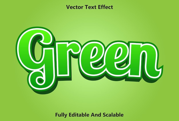 Efeito de texto verde com estilo 3d editável