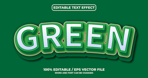 Efeito de texto verde editável