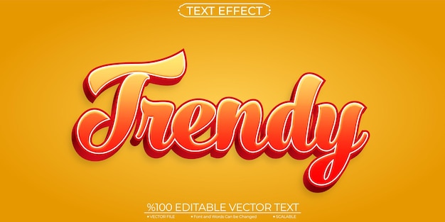 Efeito de texto vetorial editável e escalável bonito de venda na moda