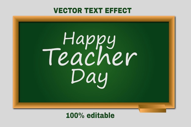 efeito de texto vetorial editável feliz dia do professor