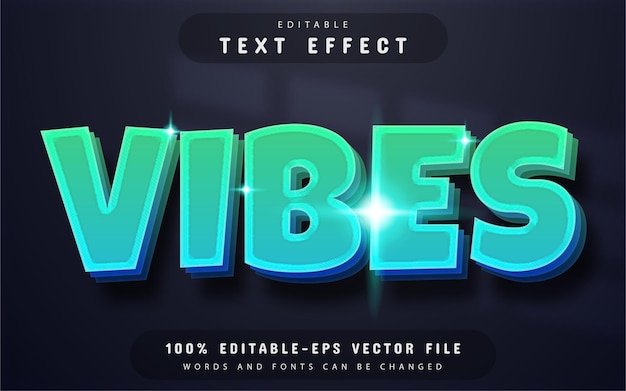 Efeito de texto vibes 3d editável