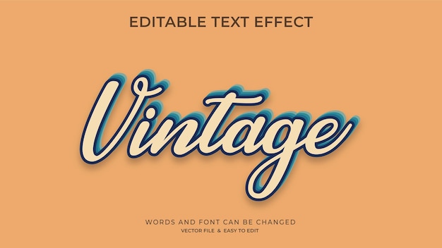 Efeito de texto vintage