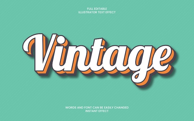 Efeito de texto vintage