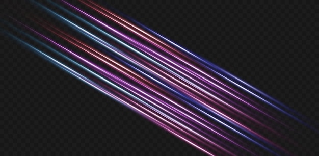 Efeito de velocidade sobre fundo azul. Efeito de luz de movimento para banners. linhas azuis.