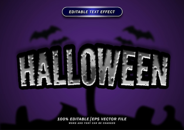 Vetor efeito editável de texto de halloween