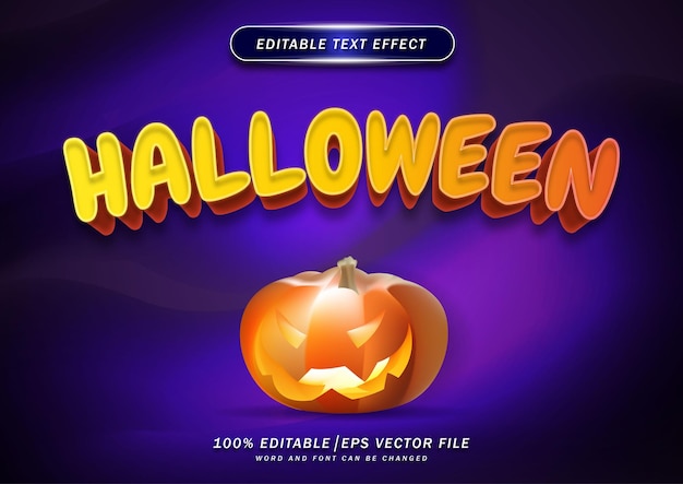 Efeito editável de texto de halloween