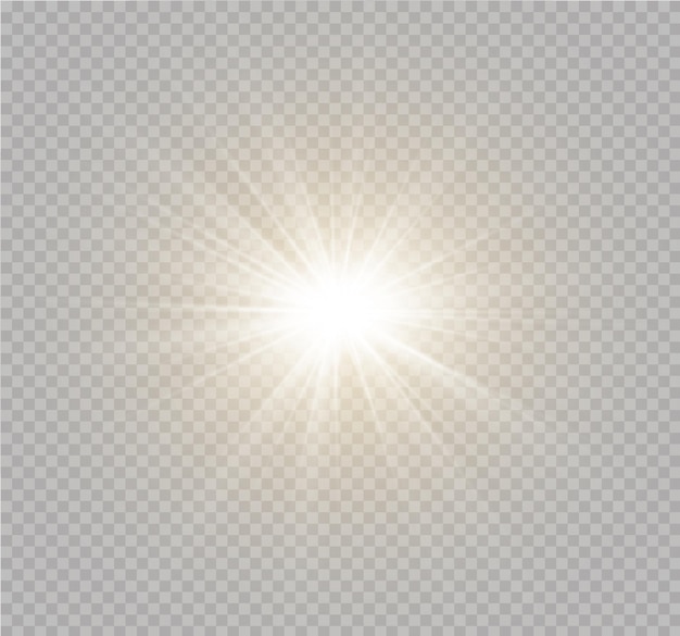 Efeito especial de reflexo de luz com raios de luz