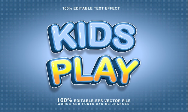 Efeito kids play text