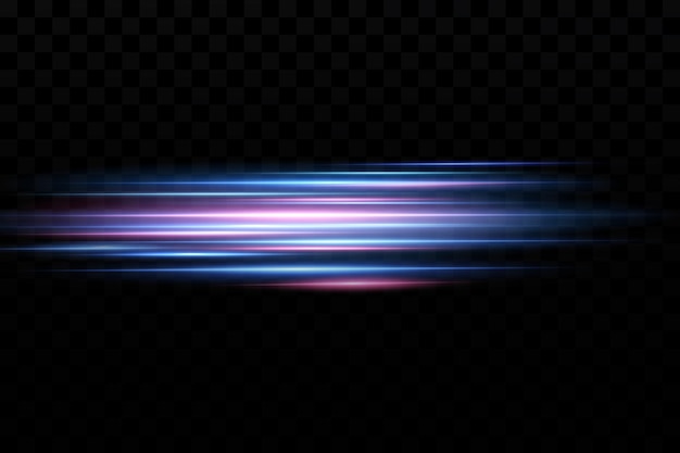 efeito para bannersLinhas azuis Efeito de velocidade em fundo transparente Linhas vermelhas de velocidade da luz
