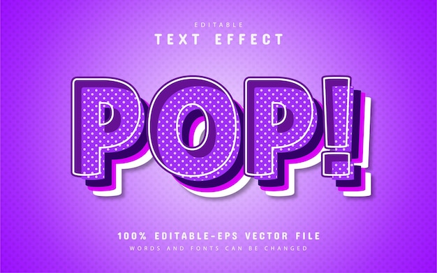 Efeito pop de texto editável