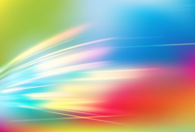 Efeito realista de lente de reflexo de prisma de arco-íris Ilustração vetorial de brilho de sobreposição de textura de refração de luz para fotos e maquetes Fundo de listras holográficas