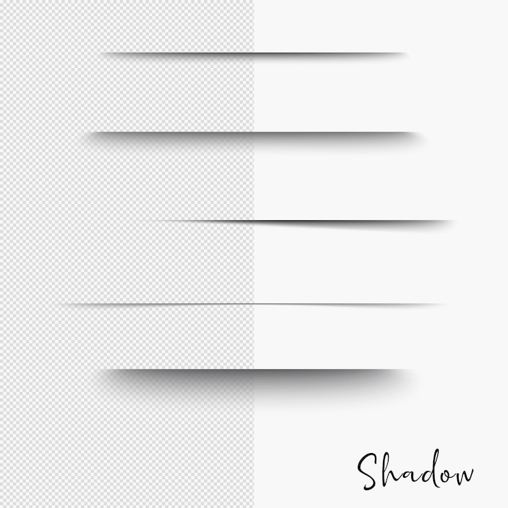 Vetor efeitos de sombras realistas