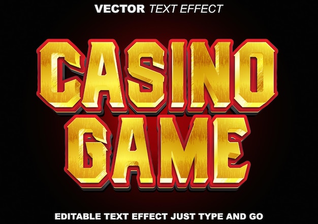 Efeitos de texto do jogo de casino