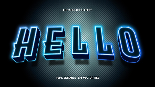 Efeitos de texto editáveis Hello