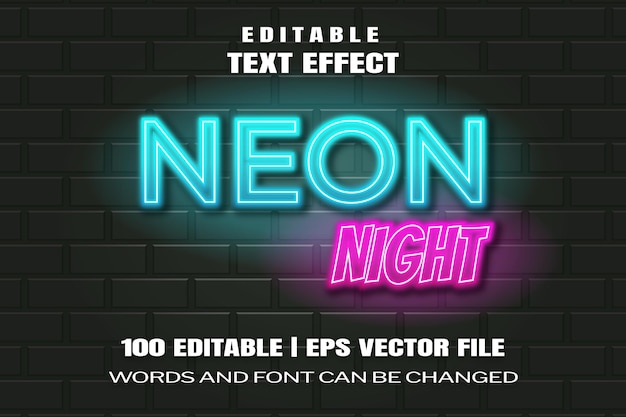 Efeitos de texto neon