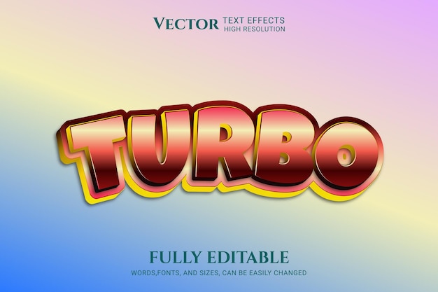 Efeitos de texto premium turbo