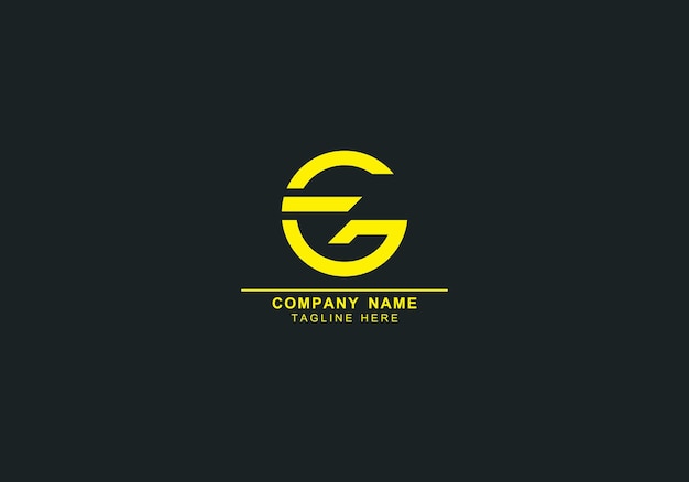 Eg ou ge logotipo minimalista e abstrato