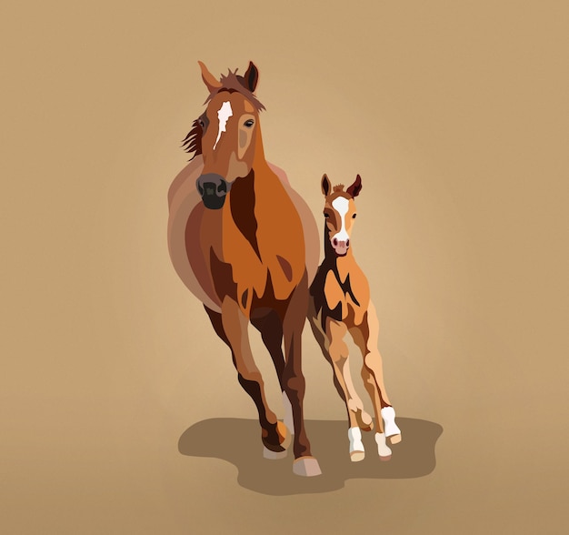 VM - Egua e Potrilho  Arte equestre, Cavalo desenho, Desenhos de animais  realistas