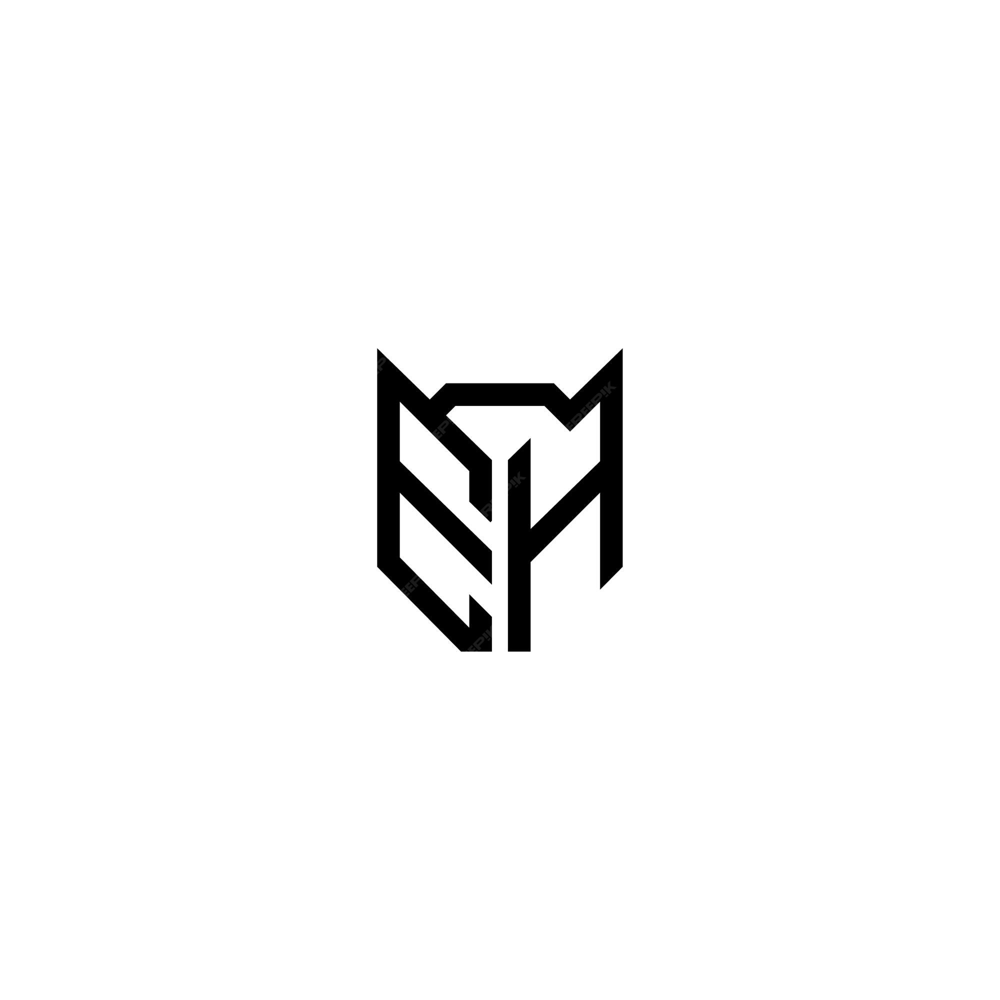 Mf monograma logotipo design letra texto nome símbolo logotipo  monocromático alfabeto personagem logotipo simples