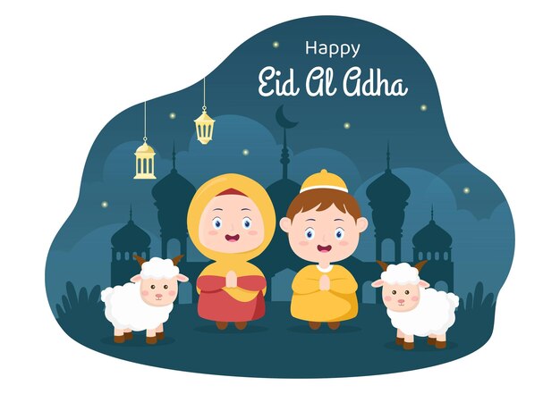 Eid al adha ilustração de fundo