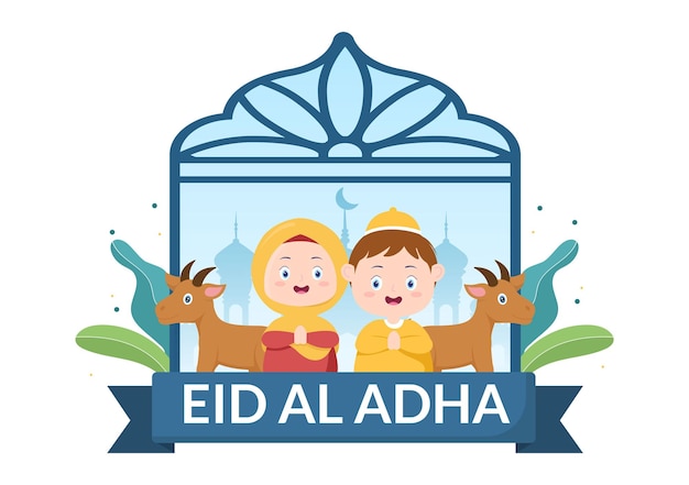 Eid al adha ilustração de fundo