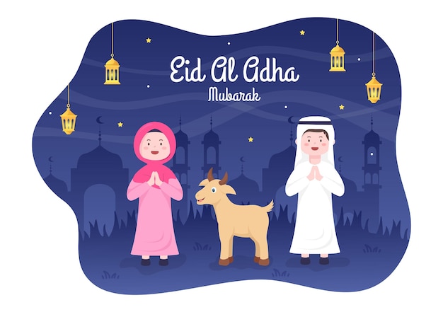 Eid al adha ilustração de fundo