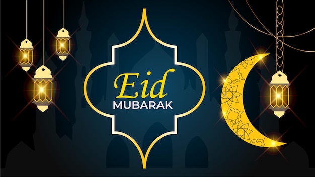 Vetor eid mubarak design de mídia social