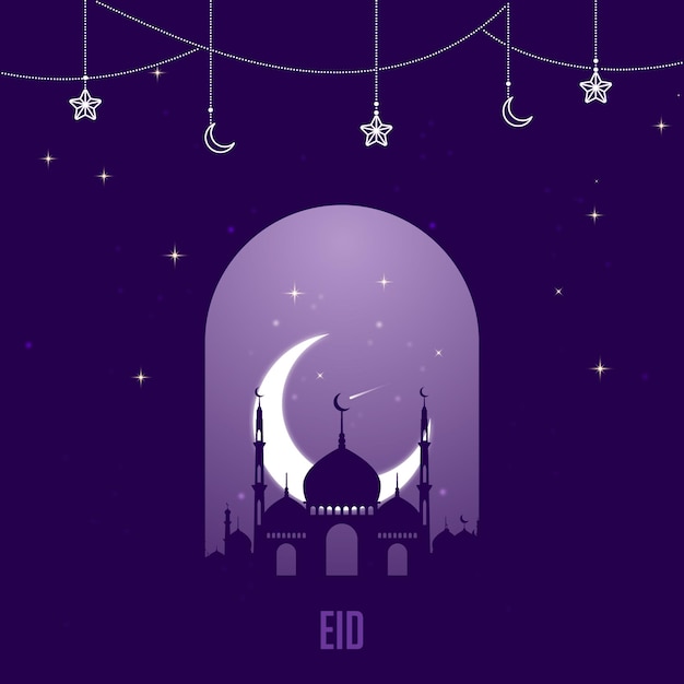 Vetor eid mubarak social media post eid ul adha design dia sagrado islâmico social media post ou banner