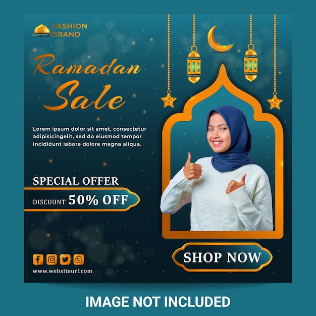 Eid mubarak venda banner saudação islâmica vetor de fundo