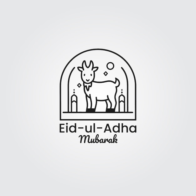 Vetor eid ul adha bakra eid islâmico vector mídia social post design logo design