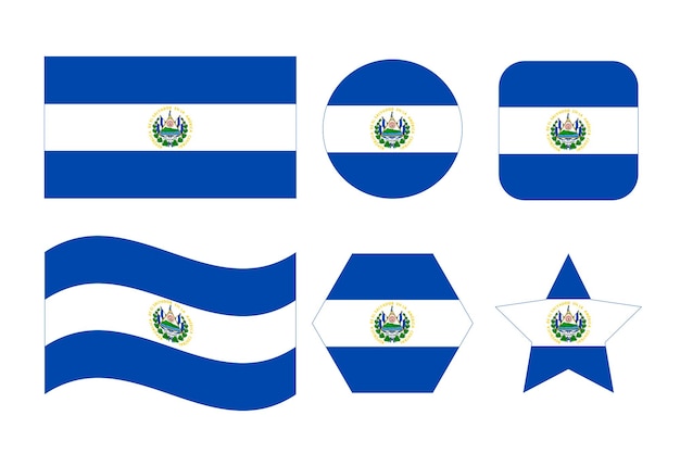 El Salvador bandeira ilustração simples para o dia da independência ou eleição